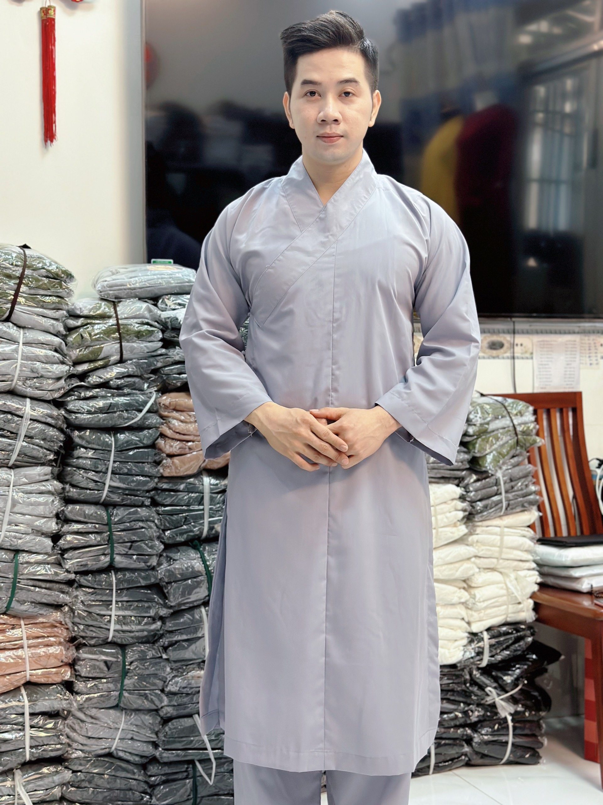 Đồ Lam Đi Chùa Áo Tràng Nam Và Nữ