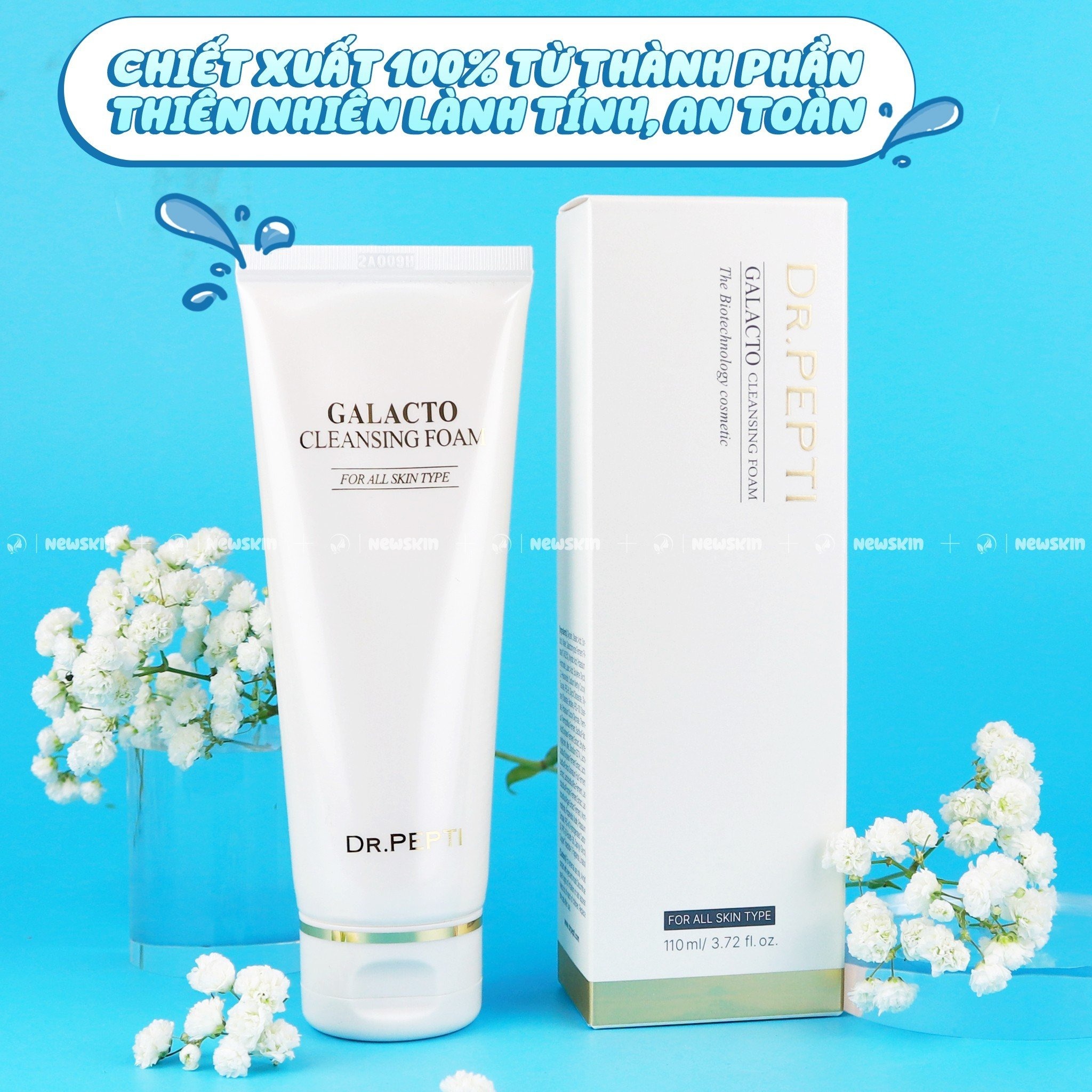 Sữa Rửa Mặt Tạo Bọt Dr.Pepti Galacto Cleansing Foam 110ML