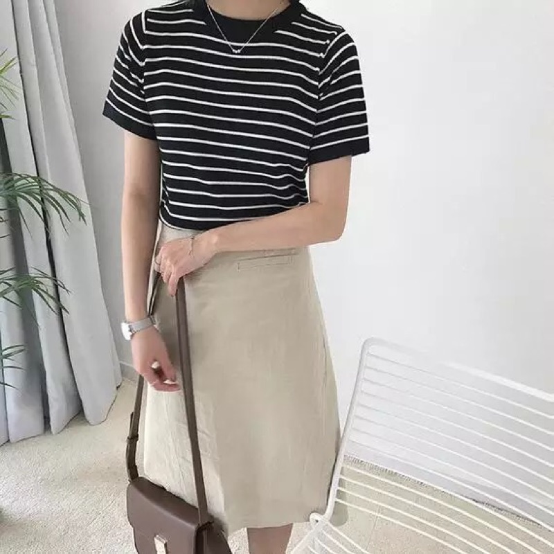 Áo thun nữ kẻ sọc style Hàn quốc xịn