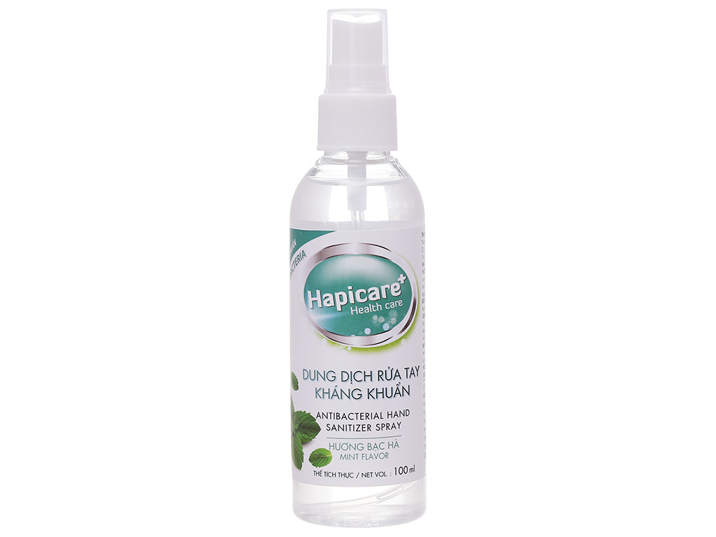 Dung Dịch Rửa Tay Kháng Khuẩn HAPICARE (Chai 100ml dạng xịt)