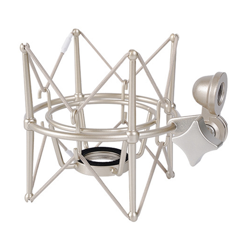Microphone Shock Mount Adjustable Mount Recording Mic Stand Metal Bracket Pod Microphone Stand