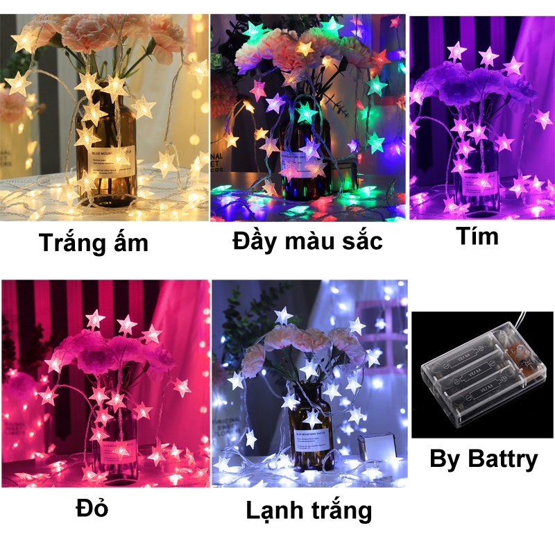 Dây Đèn LED Trang Trí Hình Ngôi Sao 3M 20 Đèn