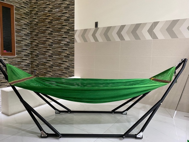 VÕNG XẾP KHUNG THÉP SƠN TĨNH ĐIỆN KIỂU CỠ NGƯỜI LỚN(Ảnh thật)