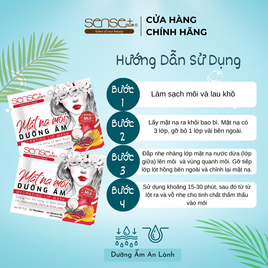 MẶT NẠ MÔI DƯỠNG ẨM SENSE PLUS 5G