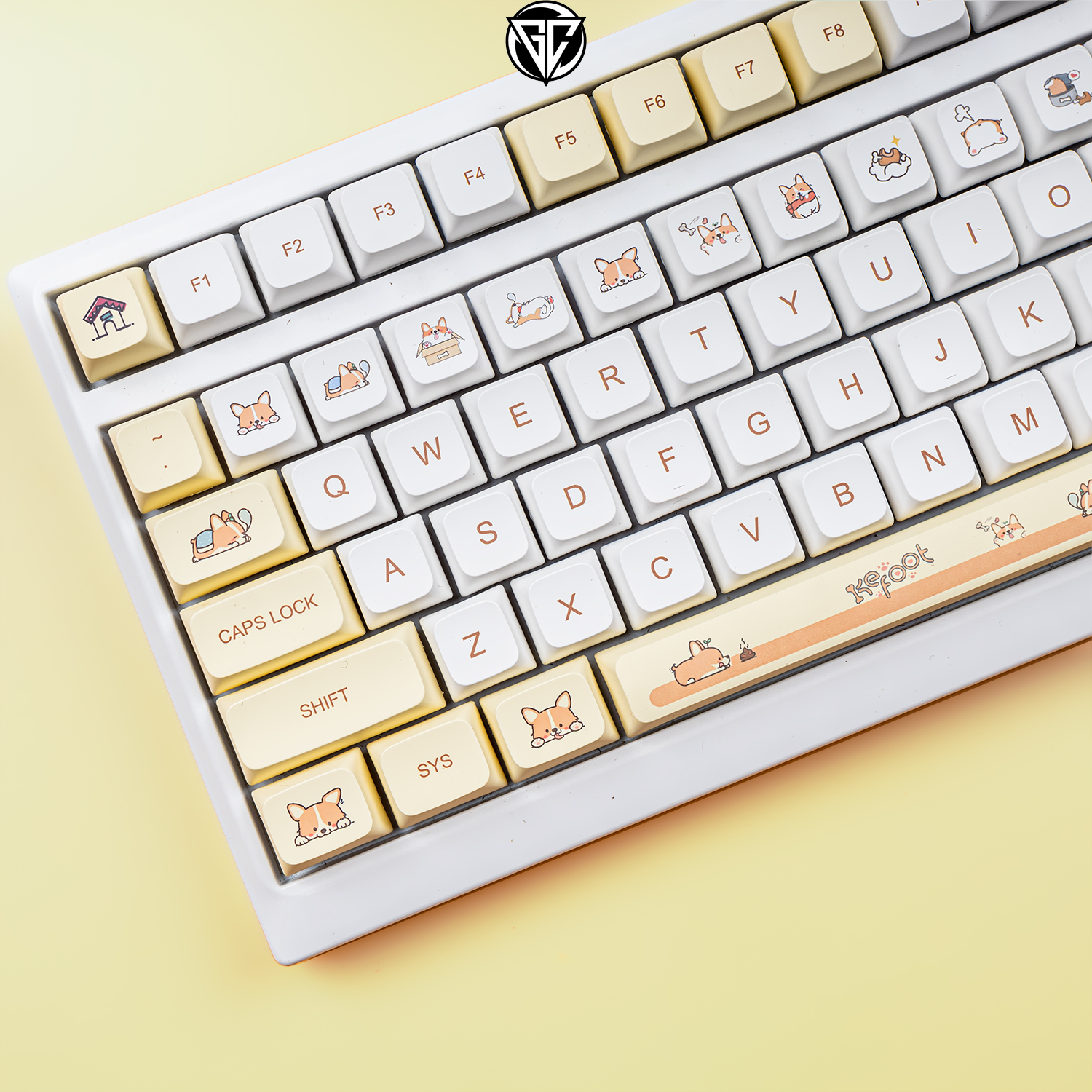 Keycap CORGI XDA 138 nút bàn phím cơ Thick PBT