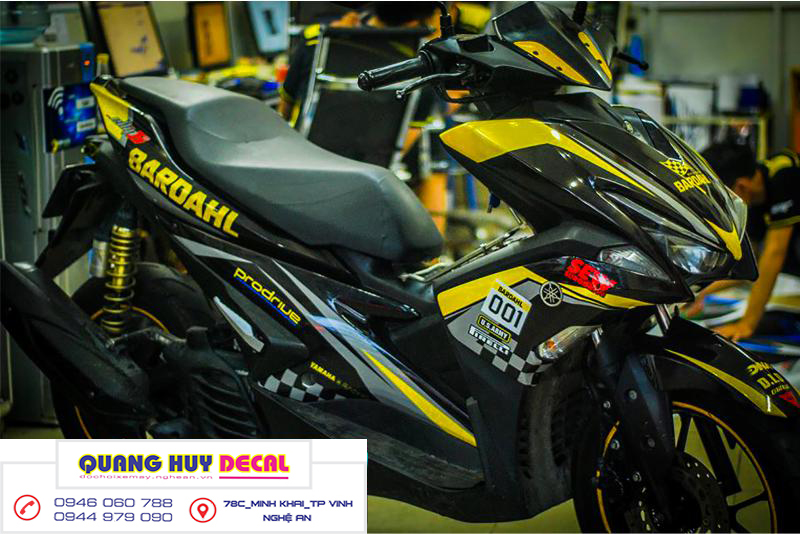 Tem trùm NVX đen vàng - Độ dán team trùm decal xe máy NVX đen vàng - Team trùm decal xe máy NVX rẻ đẹp và chất
