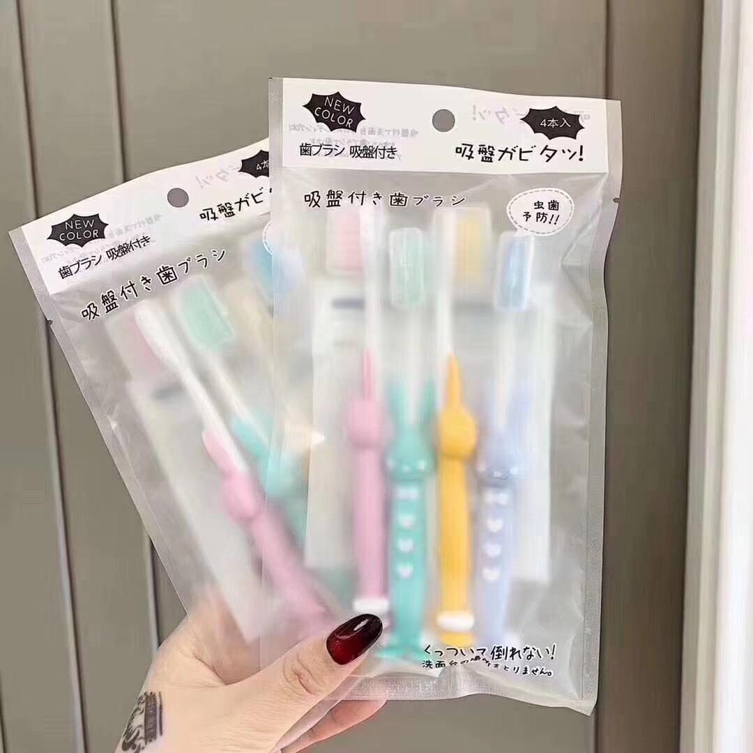 Sét 4 bàn chái đánh răng hình thú Xuất nhật cho bé