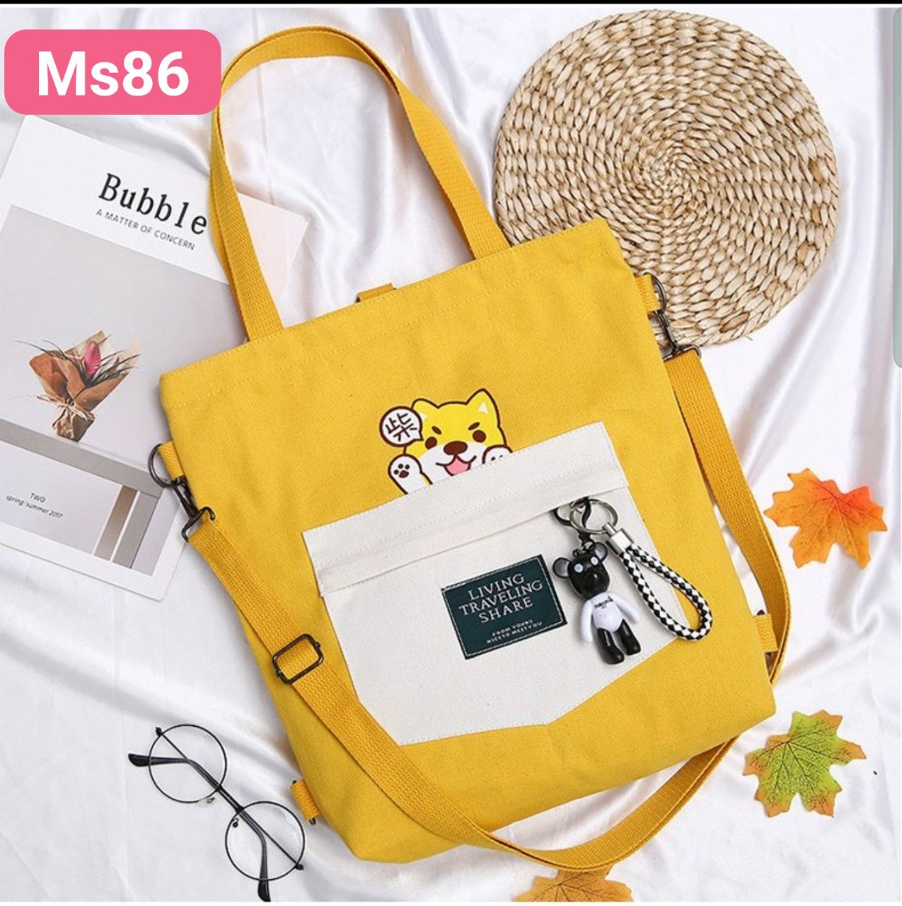 túi tote chú chó alaska ms86