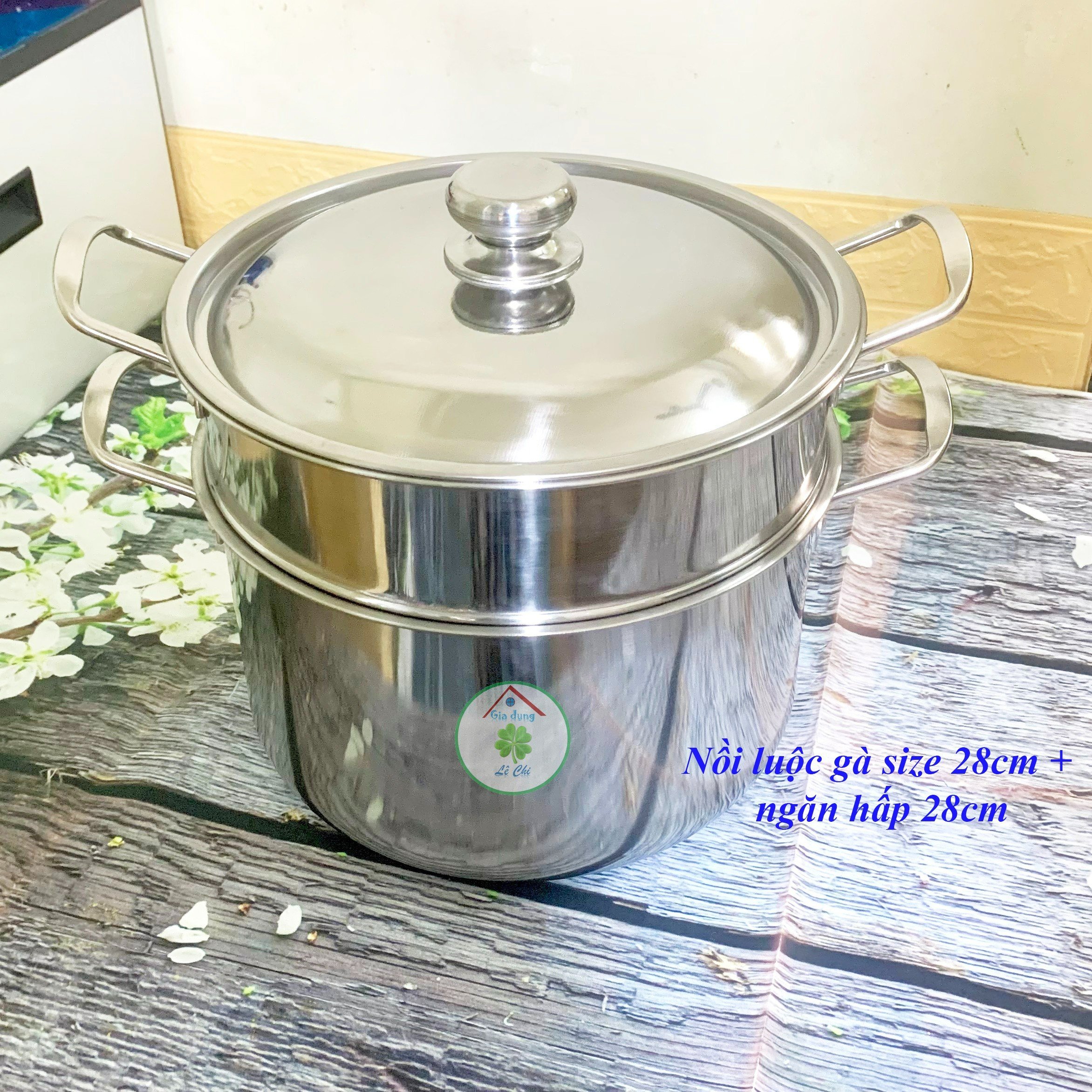 Nồi inox luộc gà (đường kính 24-26-28-30-32cm)