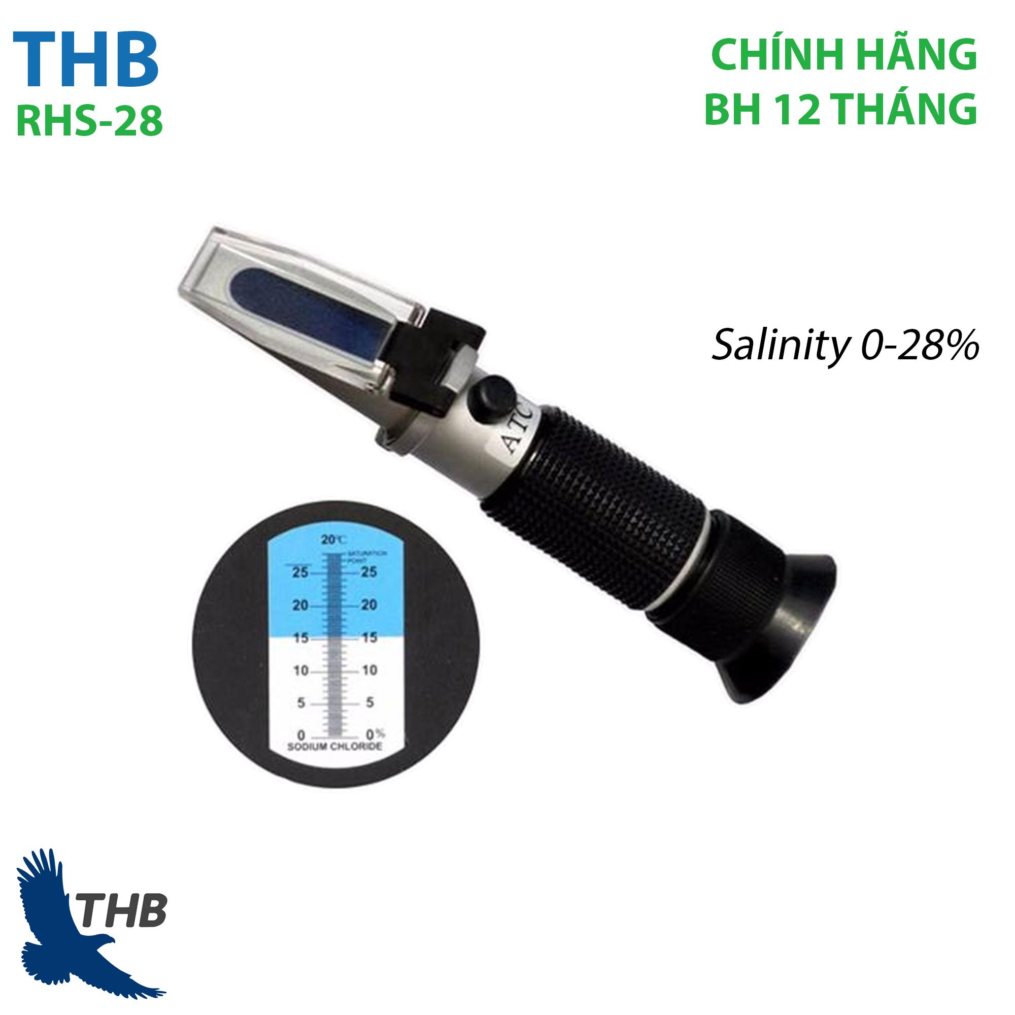 Khúc xạ kế đo độ mặn của muối  THB RHS-28 (Đen phối bạc)