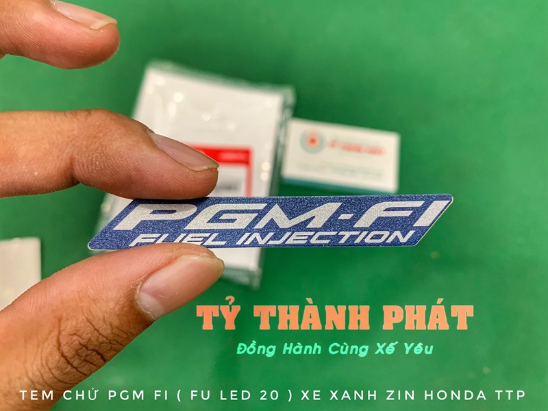 Tem Chử PGM Fi ( Future 20 Led ) xe Xanh (Miếng)