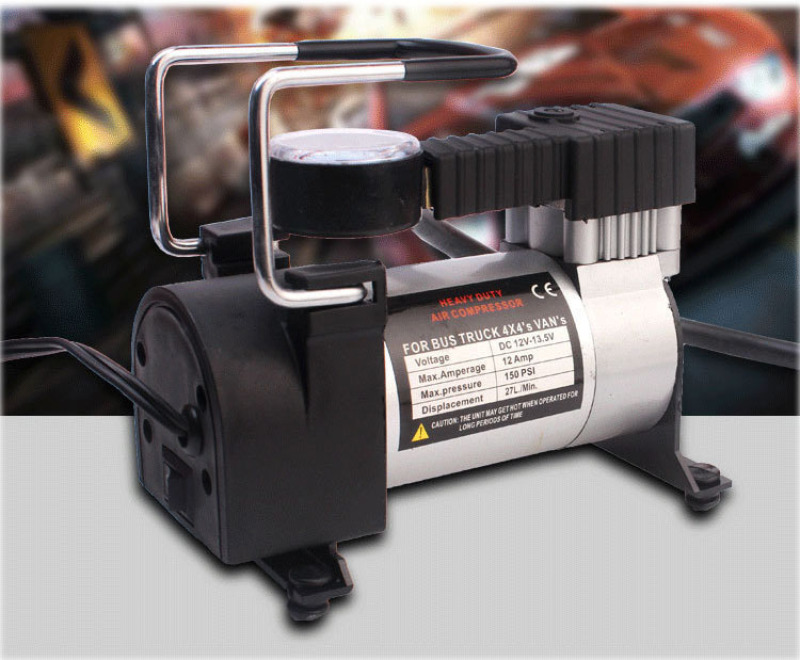 Máy bơm lốp xe Shu Dika 12 V - Máy được thiết kế kiểu dáng nhỏ gọn, dễ sử dụng. Máy có trọng lượng nhẹ, tay cầm vững chắc, giúp bạn di chuyển máy một cách dễ dàng. Máy có 2 công tắc. Đồng hồ giúp đo áp suất khi bơm