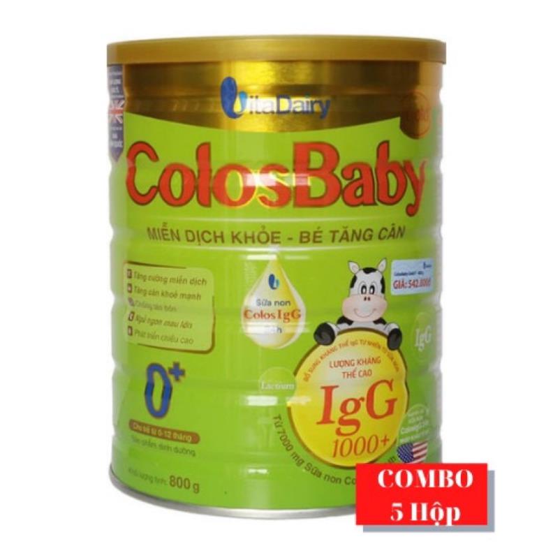 COMBO 5 lon Sữa Colosbaby Gold 0+ lon 800gr  Date 2024