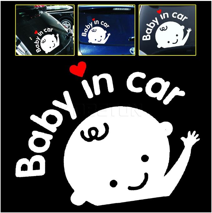 Tem Dán Decal Baby In Car