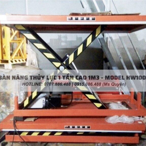 Sàn Nâng 4 Tấn (4000kg) Cao 1M4 Bằng Điện. Model: HW4003