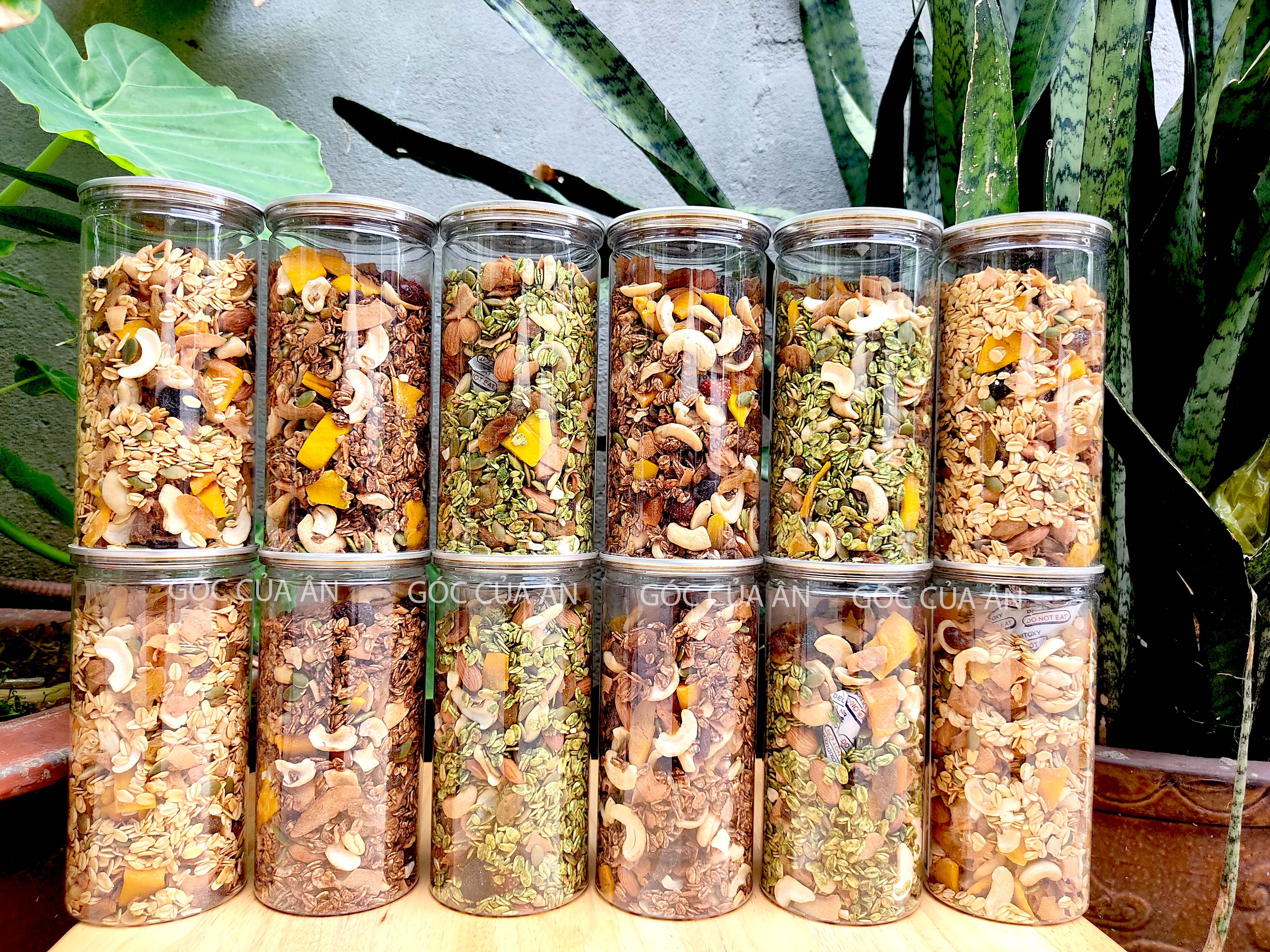500Gram Granola 45% yến mạch 3 vị ( Vị truyền thống, Vị matcha, vị Chocolate)