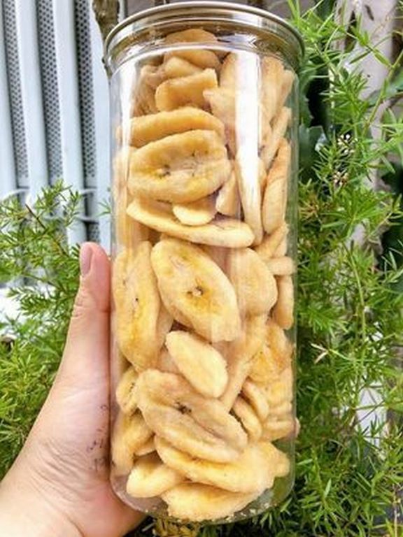 Chuối Sấy Giòn Lon Pet 250G - Siêu Ngon