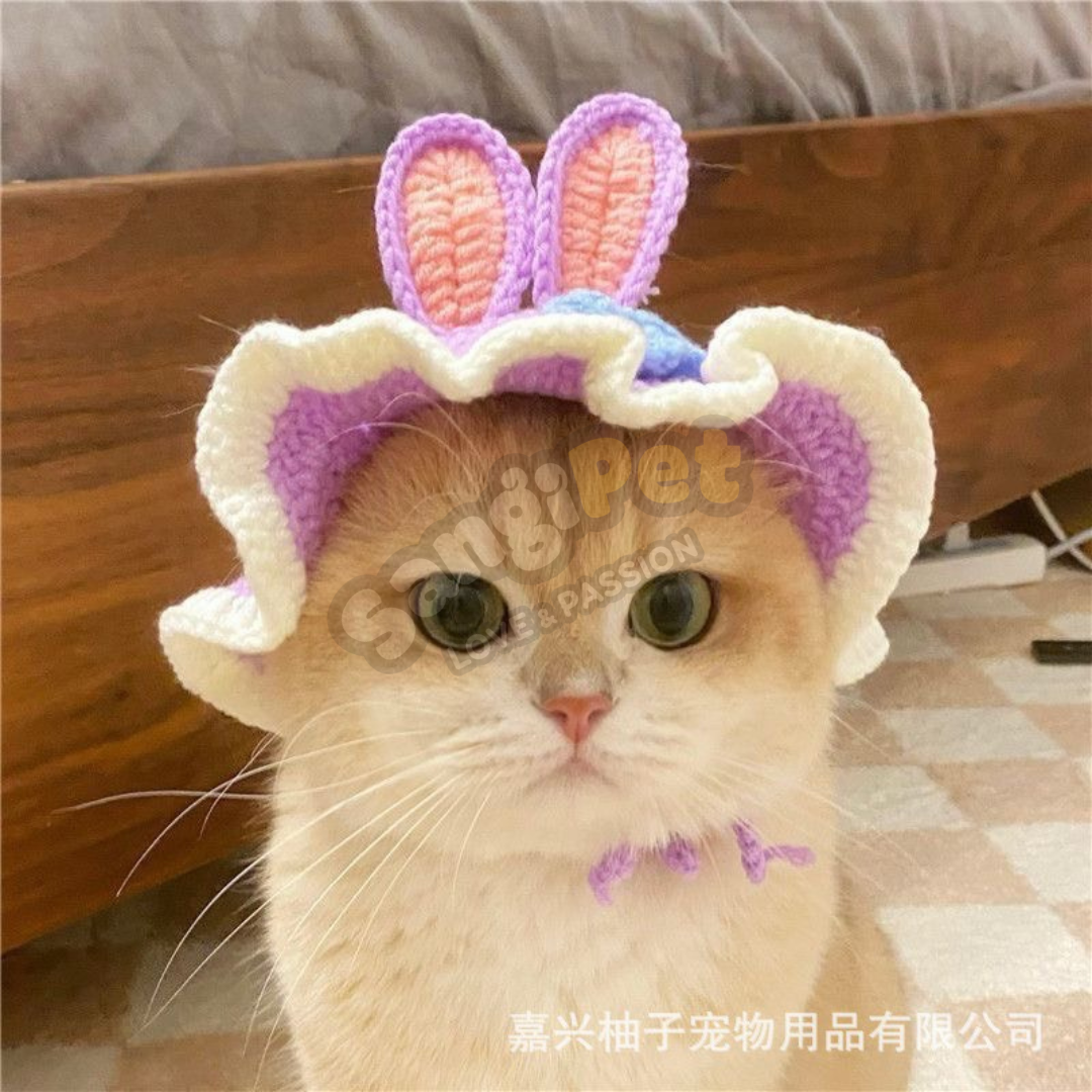Mũ Cho Mèo Chó, Nón Len (NHIỀU MẪU) Cực Cute Cho Thú Cưng