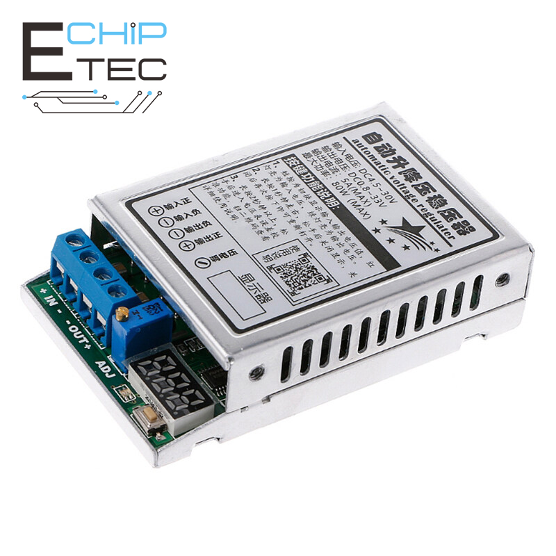 Mô-đun Nguồn Điều Chỉnh Được 5V-24V 5A/80W Với Bộ Giám Sát Điện Áp Mô-đun Tăng Áp Tự Động DC-DC