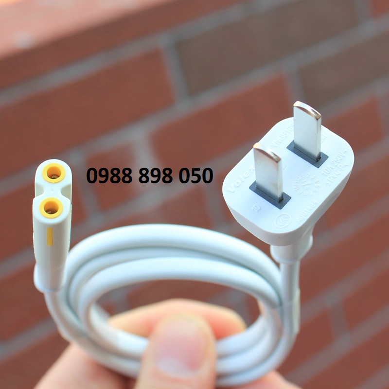 Dây nguồn 2 lỗ số 8 ngắn 0.8m hãng volex