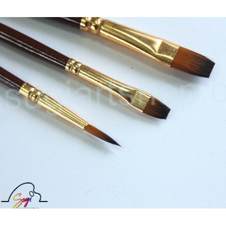 Bộ cọ 3 cây (2 cây đầu bằng, 1 cây đầu nhọn)