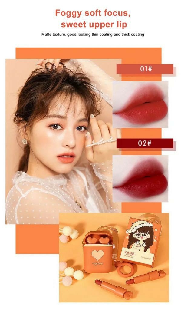 SON THỎI SET 02 SON TAIPHONE CUTE HENGFANG