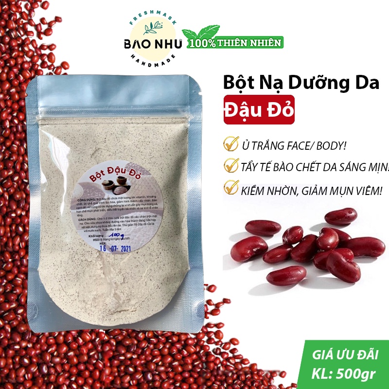 [NGUYÊN CHẤT 100%] 1Kg Bột Đậu Đỏ Handmade Ủ Face+ Body