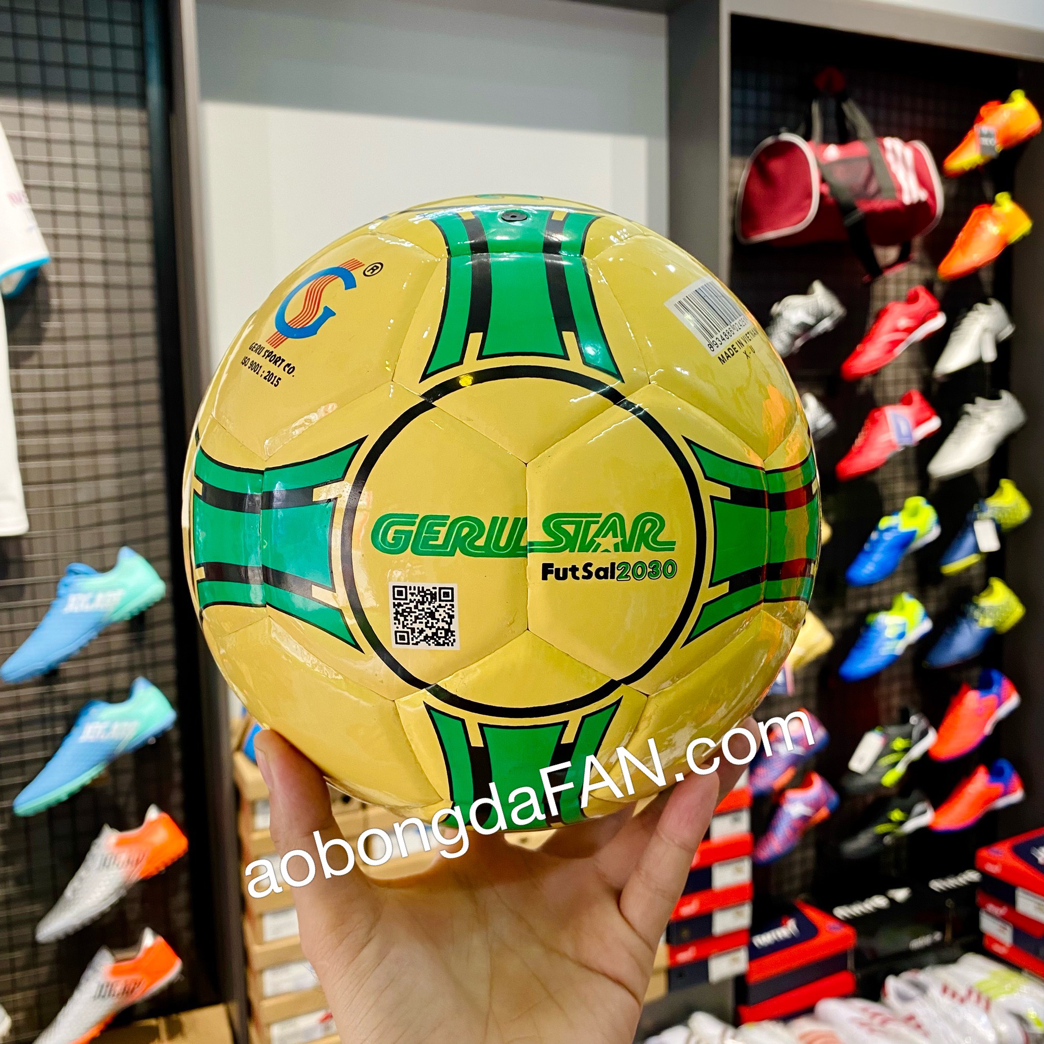 Quả Bóng đá Geru Star Futsal 2030 (Vàng-Xanh) Size Số 4
