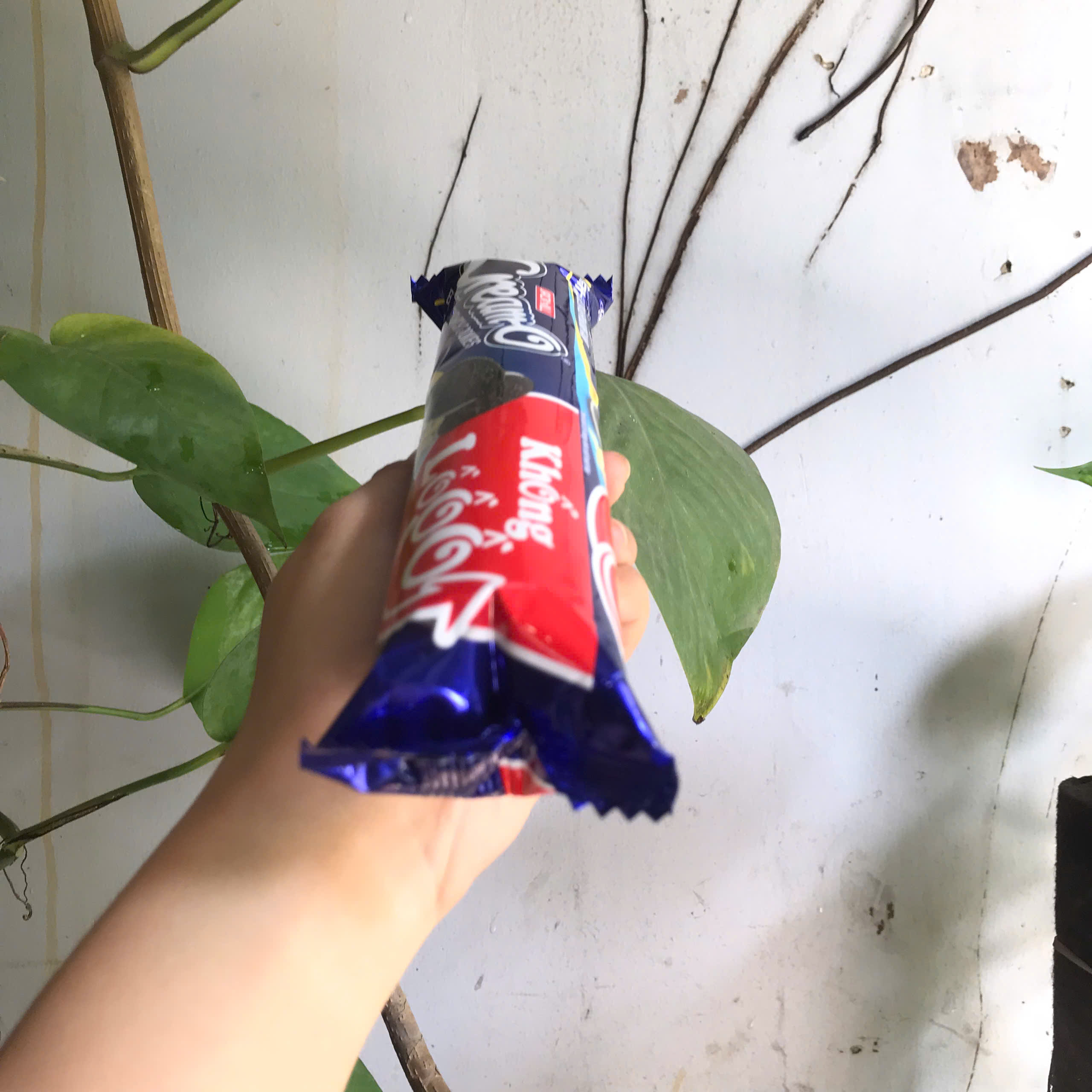 Bánh Quy Cream-O Sôcôla Kem Vani (Cây 125g - Xanh Dương)