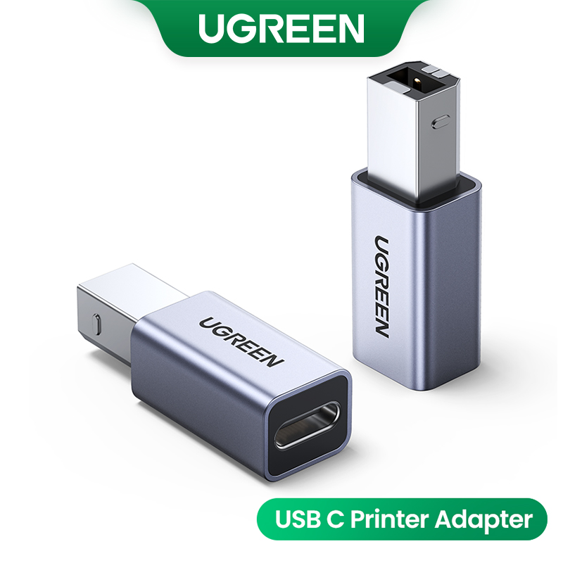 UGREEN USB 2.0 Printer Adapter USB Type c Adapter For Printer Hard Drive Base Fax Machine Scanner USB 2.0 Type c Printer Adapter