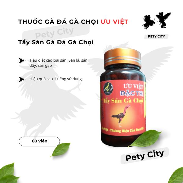 Tẩy Sán Gà Đá Gà Chọi Ưu Việt