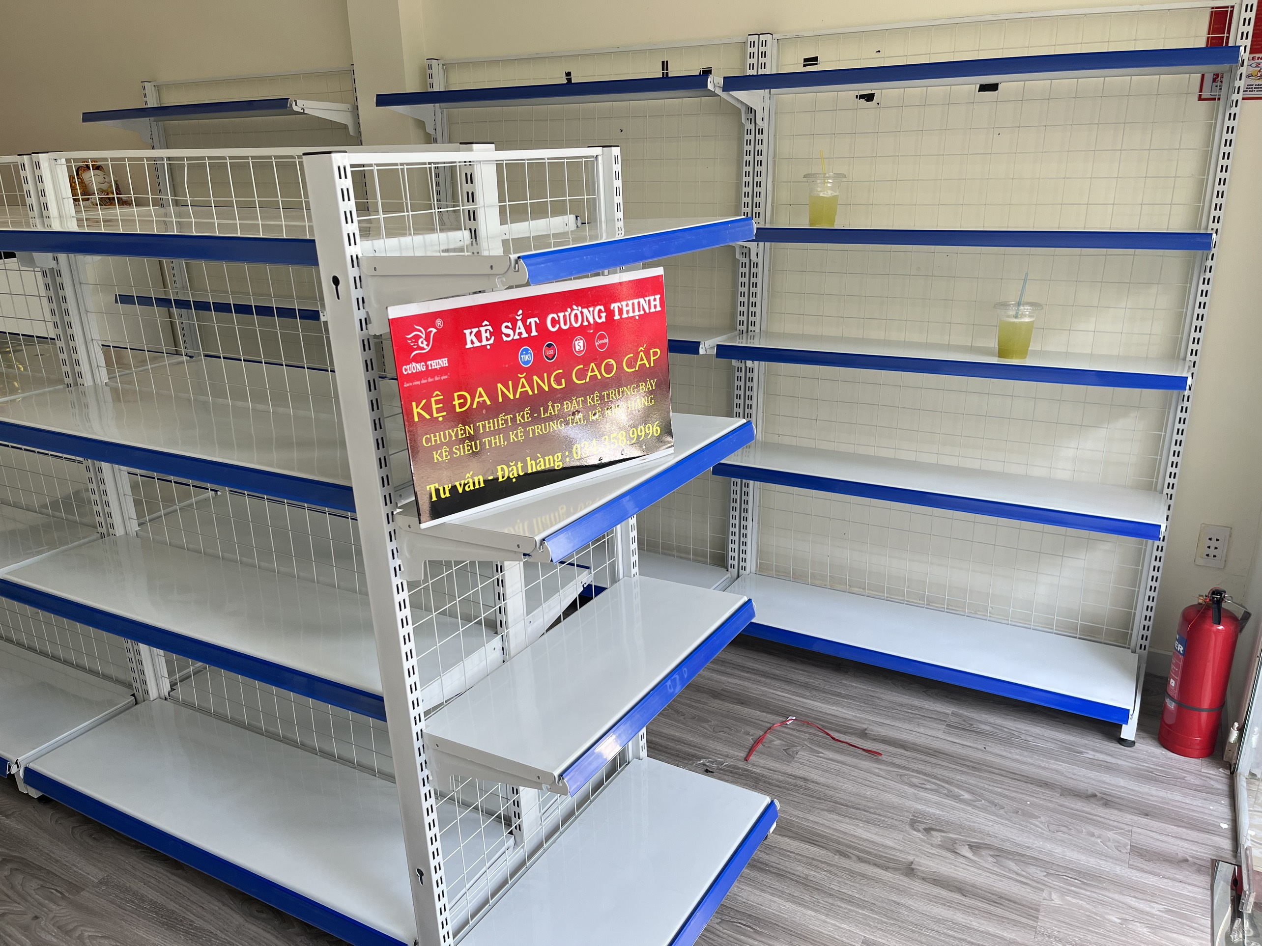 Kệ siêu thị đơn 5 tầng ( cao 1m8 x dài 1m2 x rộng 35cm) kệ siêu thị trưng bày