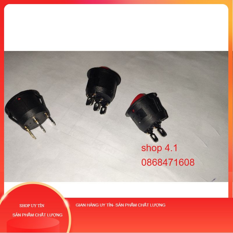 Công tắc bập bênh tròn đỏ - ON-OFF 2/3 chân