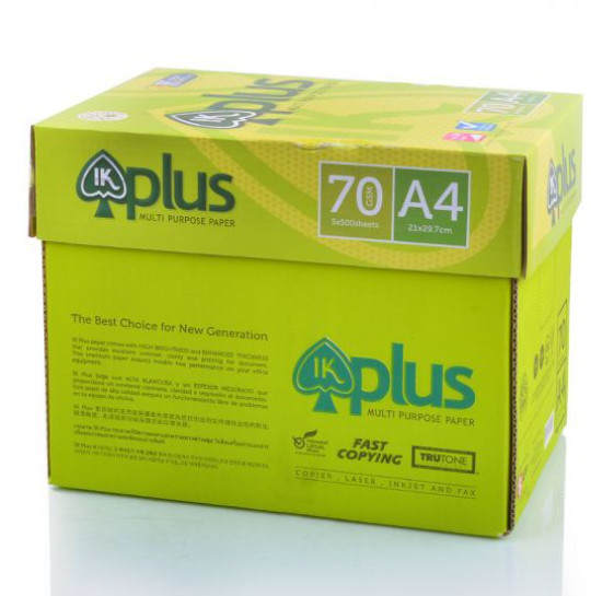 Giấy in photocopy A4 IK Plus 70gsm (500 tờ)
