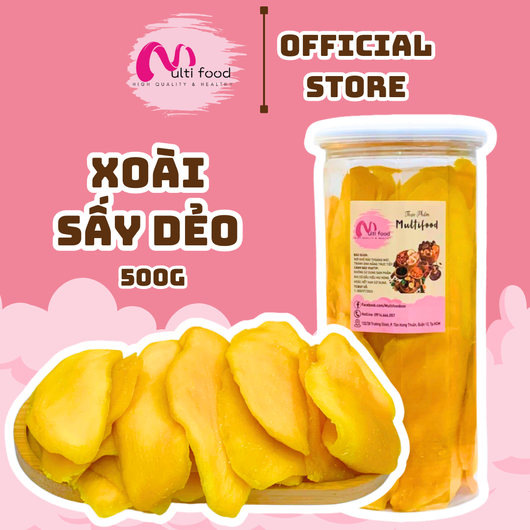 500G Xoài sấy dẻo ngon - MULTIFOOD