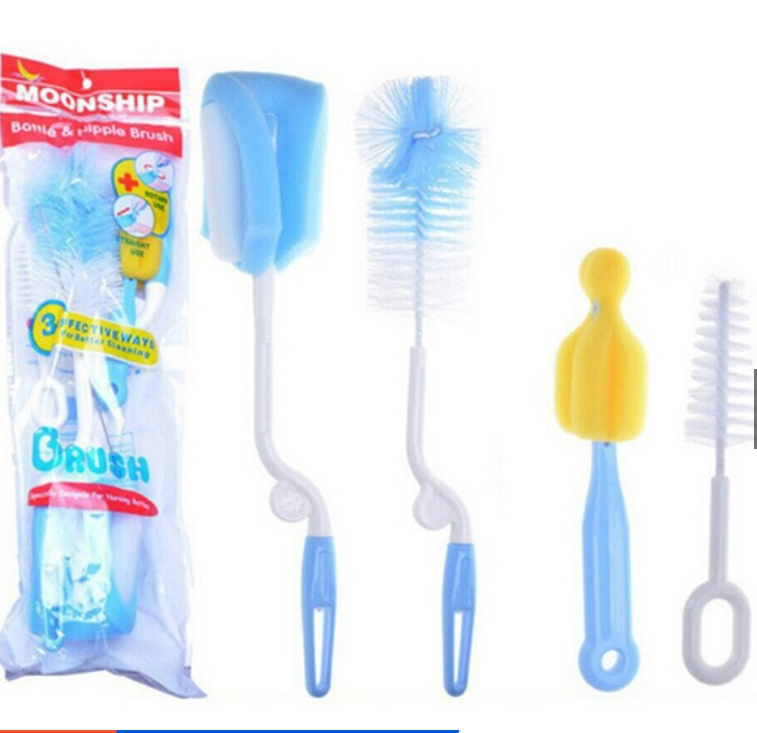 Cọ rửa bình sữa 4 chi tiết dùng vệ sinh bình sữa cho bé