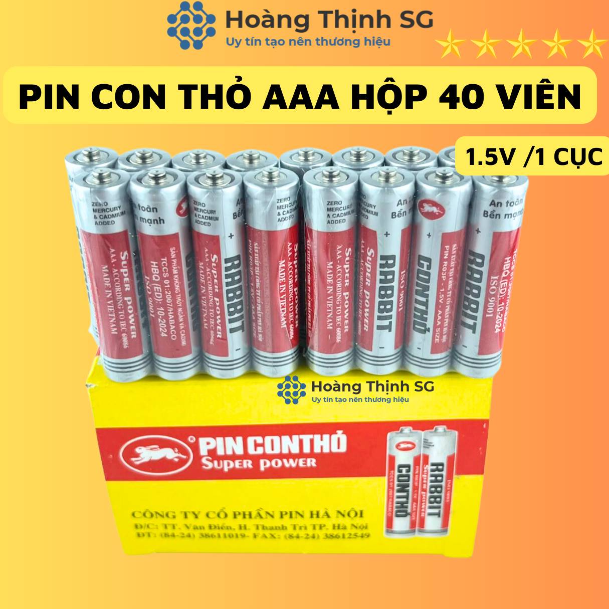 Rabbit Batteries, AA Batteries & 1.5V AAA Chopsticks Batteries, Genuine