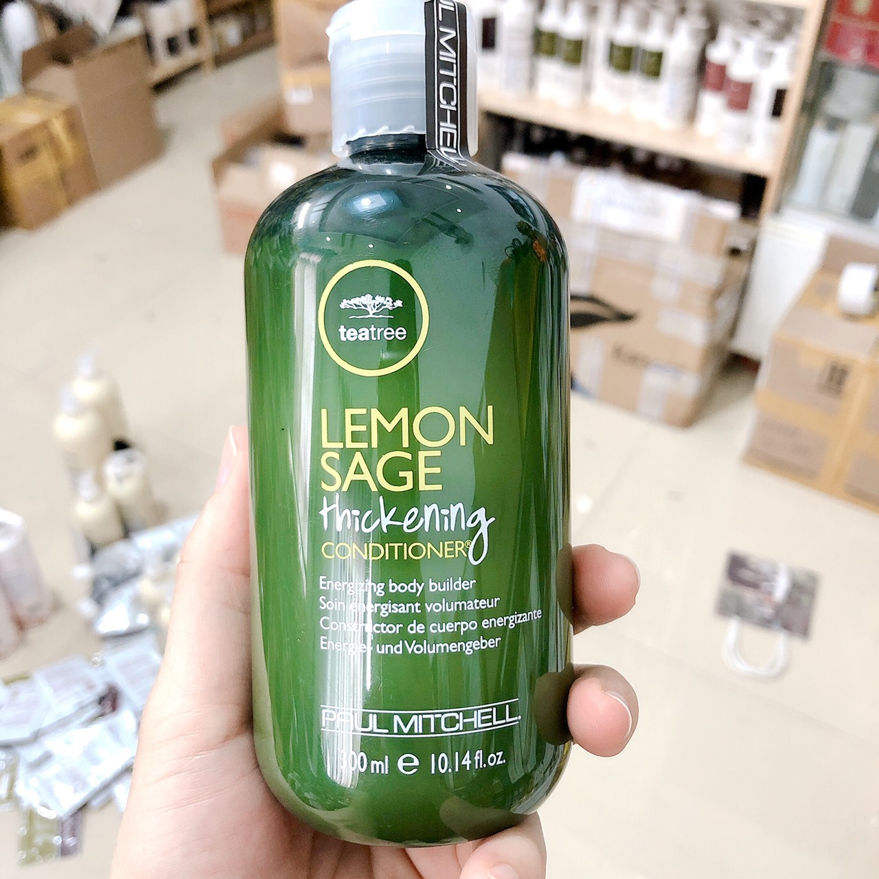 [+Tặng mũ trùm]Dầu xả tóc dầu Paul mitchell Lemon Sage Thickening shampoo 300ml (USA)