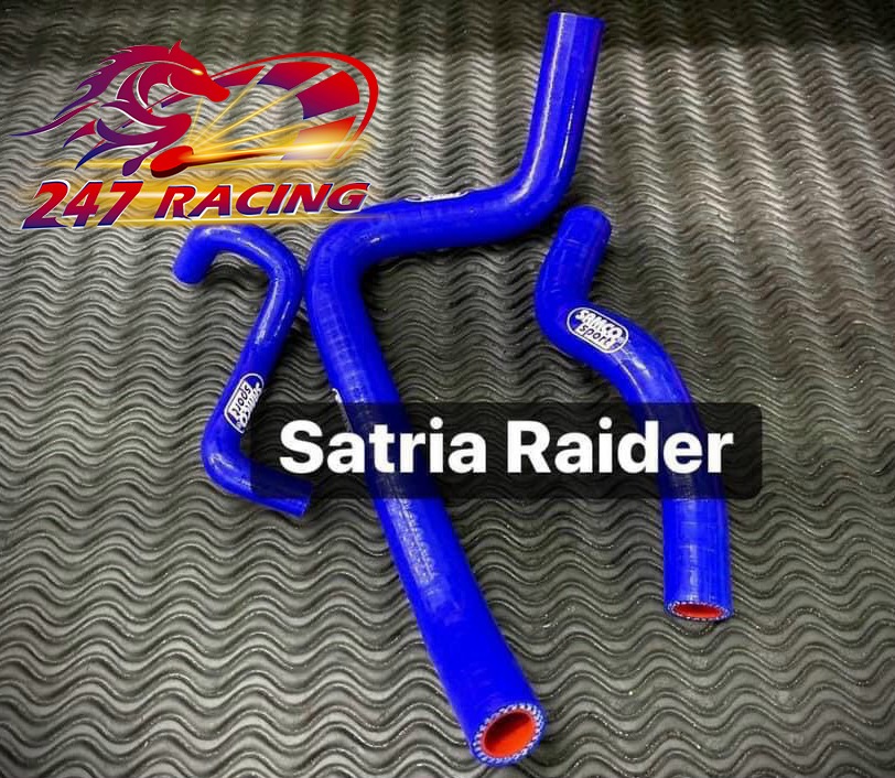 Ống nước Samco gắn Satria,Raider màu Xanh