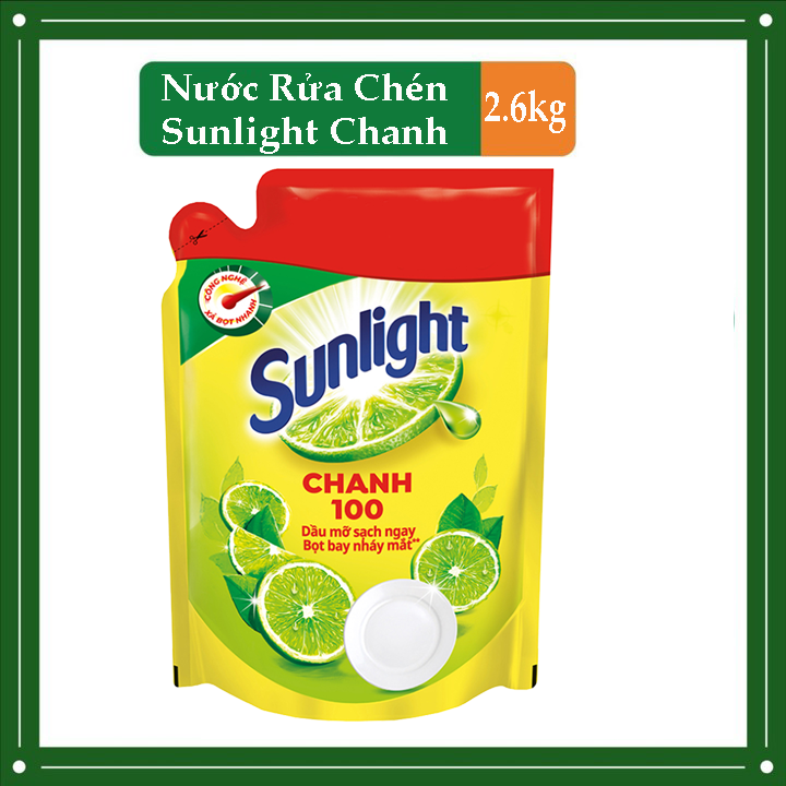 Nước Rửa Chén Sunlight Chanh Túi 2.6kg