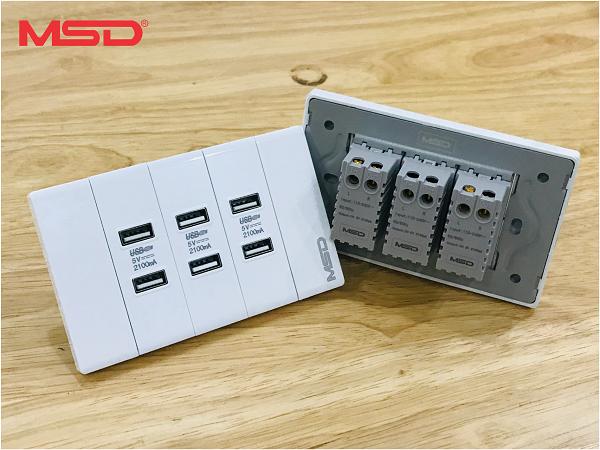 Sạc điện thoại âm tường - 6 USB