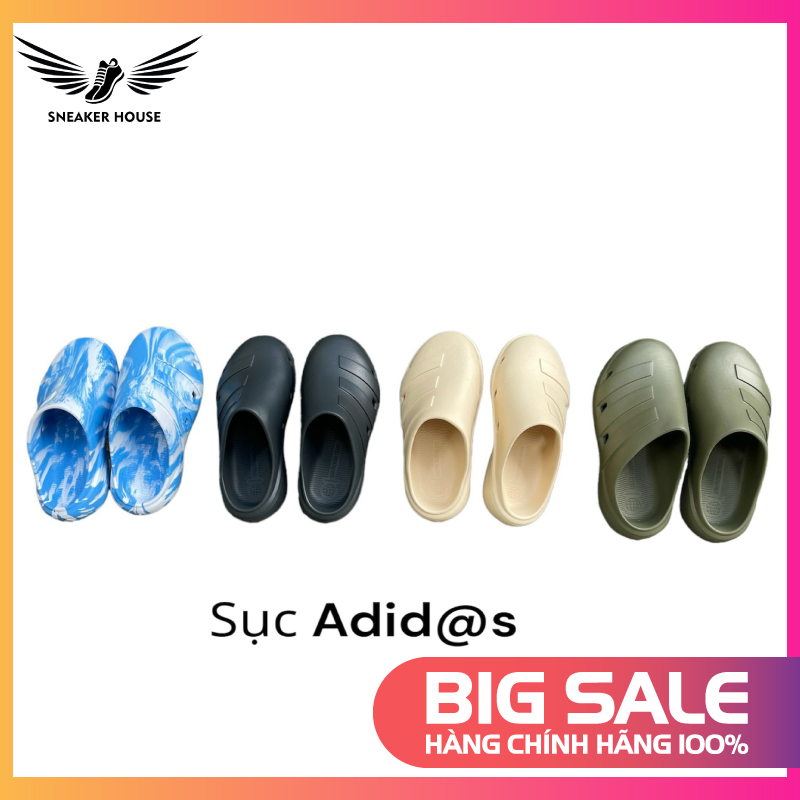 CHÍNH HÃNG SNEAKER-HOUSE Dép sục Adilette Clogs Black