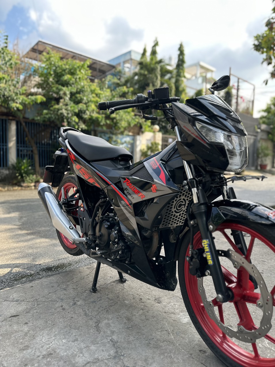 Tem Rời Raider màu đen xám đỏ
