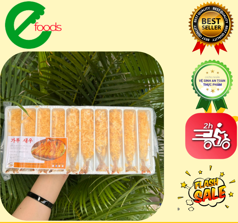 Tôm Tẩm Bột Chiên Xù 250G Khay 10 Con (Chọn Giao Hàng 2h giúp shop nha)