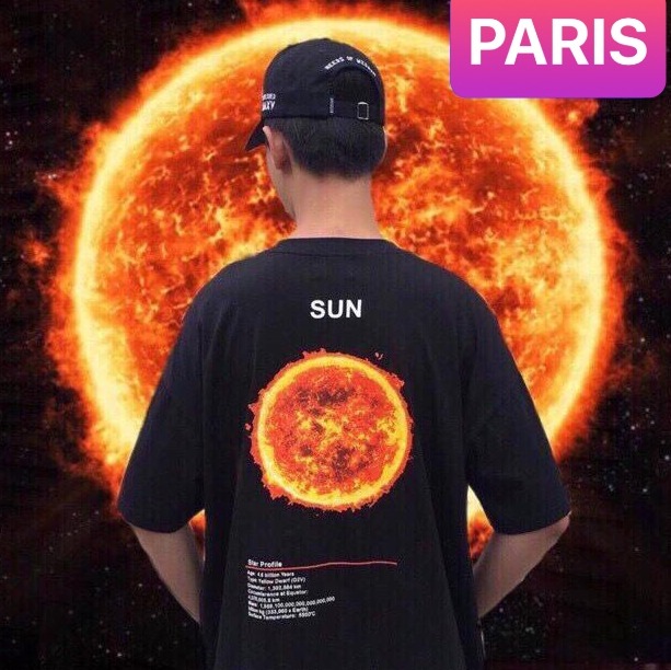 ÁO THUN NAM NỮ ĐEN SAO HỎA PHOM FORM RỘNG HOT STYLE PHÁP SÀNH ĐIỆU MẠNH MẼ VẢI DÀY MIN - PARIS FASHION