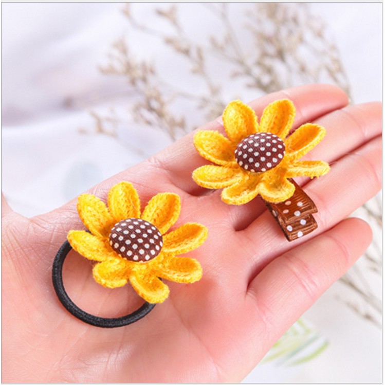 Set 3 dây cột tóc - kẹp tóc cho bé