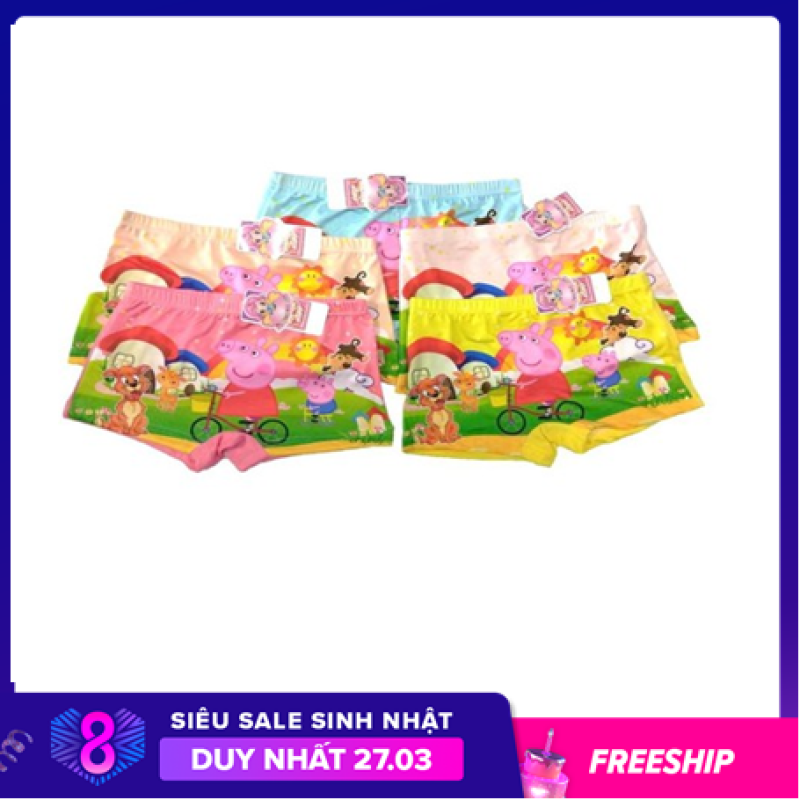 Combo 10 quần chip đùi in hình chú heo con ( TU 10-30ky xem bảng size phía dưới)