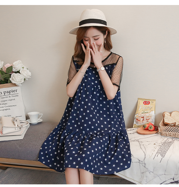 Đầm bầu suông họa tiết db01
