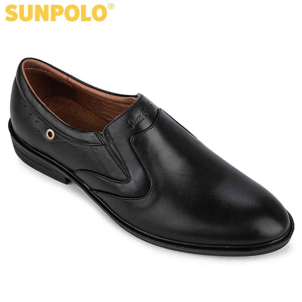Giày Tây Nam Da Bò SUNPOLO SUMU0112 (Đen, Nâu)