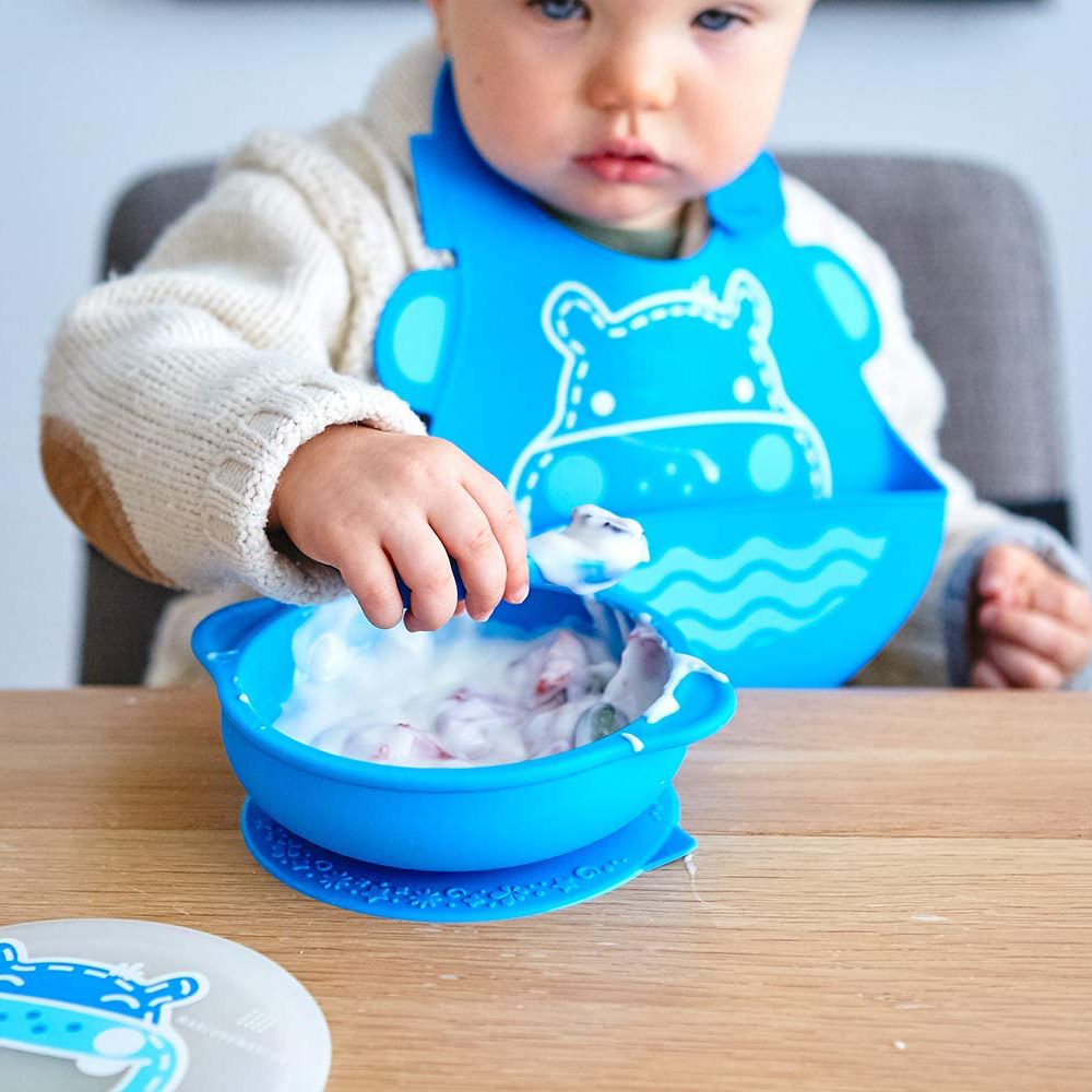 Thìa tập ăn silicon cho bé Palm Grasp Marcus & Marcus, từ 12 tháng - Lucas